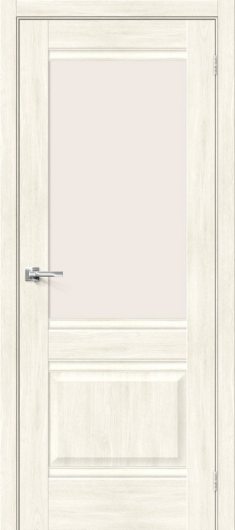 Межкомнатная дверь с эко шпоном Прима-3 Nordic Oak остекленная (ст. Magic Fog) — фото 1