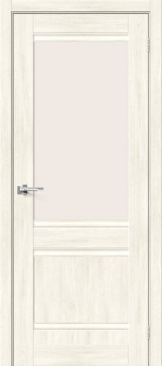 Межкомнатная дверь с эко шпоном Прима-3.1 Nordic Oak остекленная (ст. Magic Fog) — фото 1