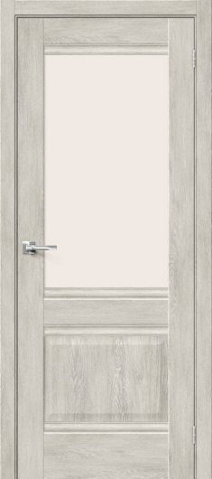 Межкомнатная дверь с эко шпоном Прима-3 Chalet Provence остекленная (ст. Magic Fog) — фото 1