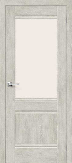 Межкомнатная дверь с эко шпоном Прима-3.1 Chalet Provence остекленная (ст. Magic Fog) — фото 1