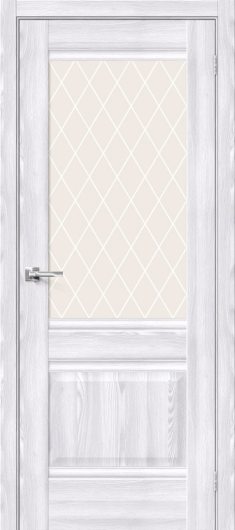 Межкомнатная дверь MR.WOOD Прима-3 Riviera Ice остекленная (ст. White Crystal) — фото 1