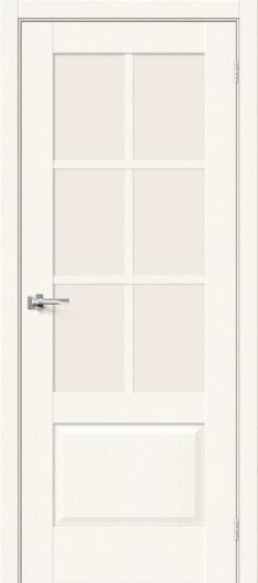Межкомнатная дверь MR.WOOD Прима-13.0.1 White Wood остекленная — фото 1