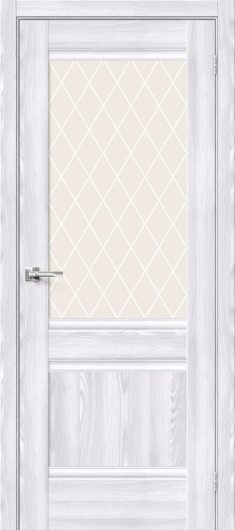 Межкомнатная дверь MR.WOOD Прима-3.1 Riviera Ice остекленная (ст. White Сrystal) — фото 1
