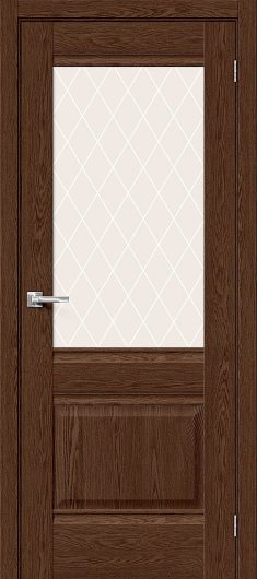 Межкомнатная дверь с эко шпоном Браво Прима-3 Brown Dreamline остекленная — фото 1