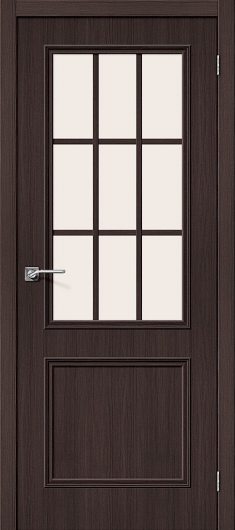 Межкомнатная дверь с эко шпоном Симпл-13 Wenge Veralinga остекленная — фото 1