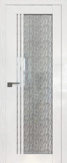 Межкомнатная дверь с эко шпоном Profildoors Pine White glossy 2.51STP  ст.дождь белый (верт.) — фото 1