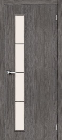 Межкомнатная дверь с эко шпоном Браво Тренд-4 Grey Veralinga остекленная — фото 1