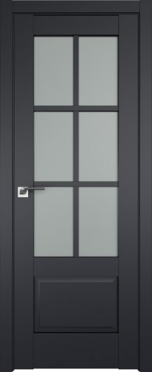Межкомнатная дверь Profildoors Черный матовый 103U  ст.матовое — фото 1