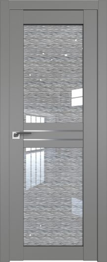 Межкомнатная дверь Profildoors Грей 2.56U AL  ст.дождь белый — фото 1