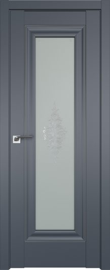 Межкомнатная дверь Profildoors Антрацит 24U  серебро ст.кристалл матовое — фото 1