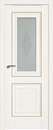 Межкомнатная дверь Profildoors ДаркВайт 28U  золото ст.кристалл матовое — фото 1