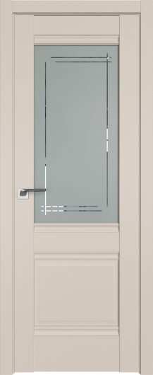 Межкомнатная дверь с эко шпоном Profildoors Санд  2U  стекло матовое — фото 1