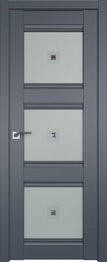 Межкомнатная дверь Profildoors Антрацит 4U  ст.узор матовое с прозрачным фьюзингом — фото 1