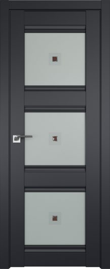 Межкомнатная дверь Profildoors Черный матовый 4U  ст.узор матовое коричневый фьюзинг — фото 1