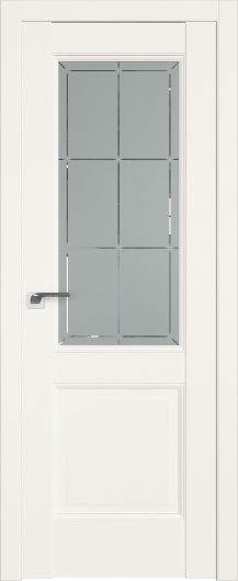 Межкомнатная дверь с эко шпоном Profildoors ДаркВайт 90U  ст.гравировка 1 — фото 1