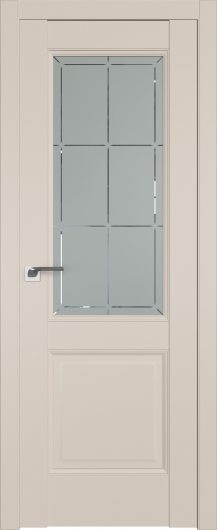 Межкомнатная дверь с эко шпоном Profildoors Санд 90U  ст.гравировка 1 — фото 1