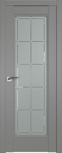 Межкомнатная дверь с эко шпоном Profildoors Грей 92U  ст.гравировка 10 — фото 1