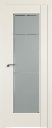 Межкомнатная дверь с эко шпоном Profildoors Магнолия сатинат 92U  ст.гравировка 10 — фото 1