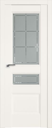 Межкомнатная дверь с эко шпоном Profildoors ДаркВайт 94U  ст.гравировка 1 — фото 1
