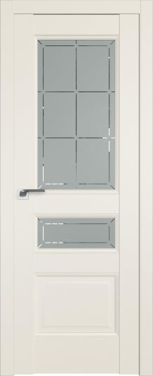 Межкомнатная дверь с эко шпоном Profildoors Магнолия сатинат 94U  ст.гравировка 1 — фото 1