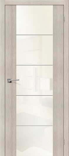 Межкомнатная дверь с эко шпоном el`PORTA V4 WР Cappuccino Veralinga глухая — фото 1