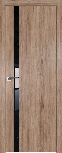 Межкомнатная дверь с эко шпоном Profildoors Дуб Салинас Светлый  6ZN ст.черный лак  кромка 4 стор. ABS — фото 1