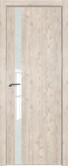Межкомнатная дверь с эко шпоном Profildoors Каштан Светлый  6ZN ст.белый лак  (190) кромка 4 стор. матовая Eclipse — фото 1