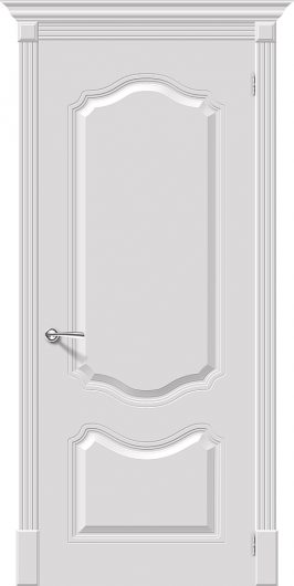 Межкомнатная эмалированная дверь Браво Фолк К-23 (Белый) глухая — фото 1
