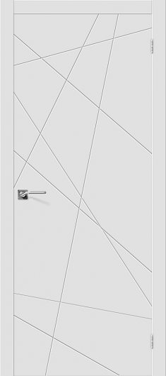 Межкомнатная эмалированная дверь Браво Граффити-5 К-23 (Белый) глухая — фото 1
