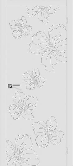 Межкомнатная эмалированная дверь Браво Граффити-8 К-23 (Белый) глухая — фото 1