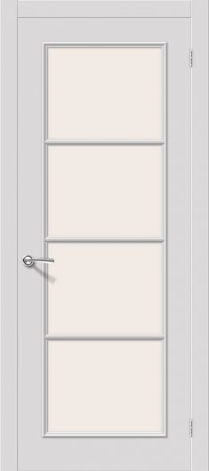 Межкомнатная эмалированная дверь Браво Ритм К-33 (Белый) остекленная — фото 1