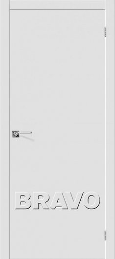 Межкомнатная эмалированная дверь Браво Соул К-33 (Белый) глухая — фото 1