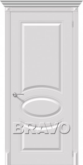 Межкомнатная эмалированная дверь Браво Джаз (Белый) глухая — фото 1