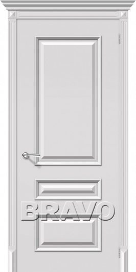 Межкомнатная эмалированная дверь Браво Фьюжн Плюс (Белый) глухая — фото 1