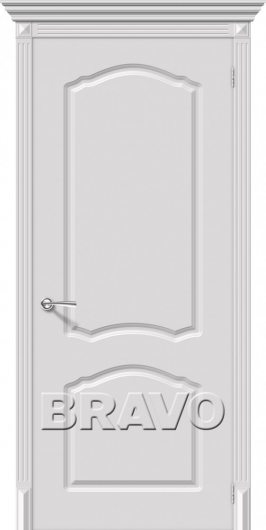 Межкомнатная эмалированная дверь Браво Танго К-23 (Белый) глухая — фото 1