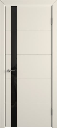 Межкомнатная дверь VFD (ВФД) Trivia Ivory Black Gloss — фото 1
