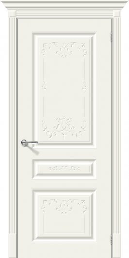 Межкомнатная эмалированная дверь Браво Скинни-14 Art Whitey глухая — фото 1