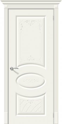 Межкомнатная эмалированная дверь Браво Скинни-20 Art Whitey глухая — фото 1