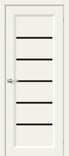 Межкомнатная эмалированная дверь Браво Скинни-51 Black Line whitey — фото 1