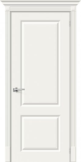 Межкомнатная эмалированная дверь Браво Скинни-12 Whitey глухая — фото 1