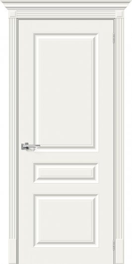 Межкомнатная эмалированная дверь Браво Скинни-14 Whitey глухая — фото 1