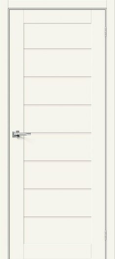 Межкомнатная эмалитовая дверь Браво-22 Alaska остекленная (ст. Magic Fog) — фото 1
