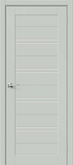 Межкомнатная дверь Браво-28 Grey Matt остекленная — фото 1