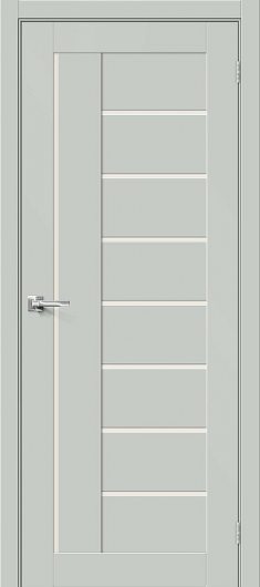 Межкомнатная дверь Браво-29 Grey Matt остекленная — фото 1