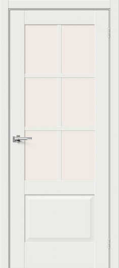 Межкомнатная дверь MR.WOOD Прима-13.0.1 White Matt остекленная — фото 1
