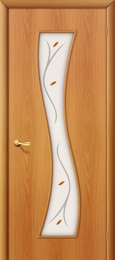 Межкомнатная ламинированная дверь Браво 11Ф (МиланОрех) остекленная — фото 1