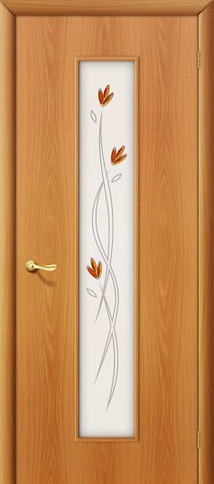 Межкомнатная ламинированная дверь Браво 22Х Л-12 (МиланОрех) остекленная — фото 1