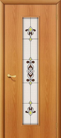 Межкомнатная ламинированная дверь Браво 23Х Л-12 (МиланОрех) остекленная — фото 1