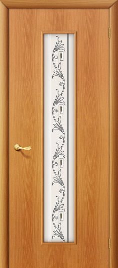 Межкомнатная ламинированная дверь Браво 24Х Л-12 (МиланОрех) остекленная — фото 1