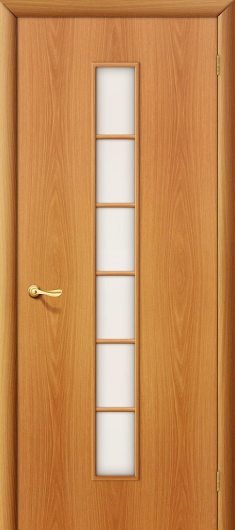 Межкомнатная ламинированная дверь Браво 2Г-2С Л-12 (МиланОрех) остекленная — фото 1